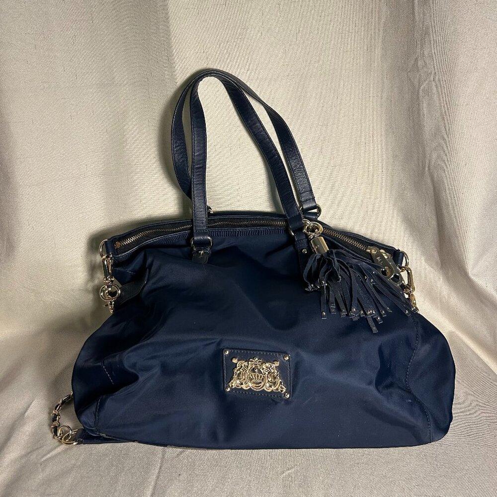 💙 JUICY COUTURE Navy Large Tote / Chain Crossbody Bag 💙